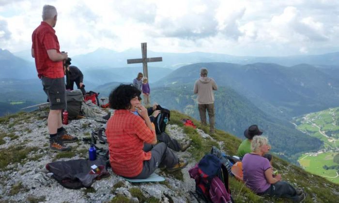 Wandern in Tiers am Rosengarten zur Sommerzeit